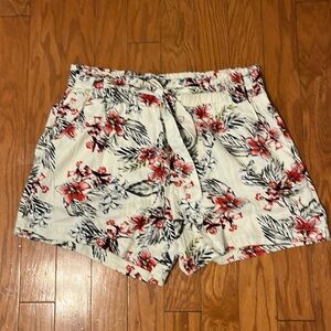 Cali 1850 Los Angeles Linen Shorts with Matching Belt/ Elastic Waist & Pockets